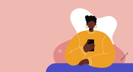 Stylish woman uses a smartphone, showcasing modern communication and digital connectivity in a casual setting. Perfect for technology, lifestyle, or business concepts.