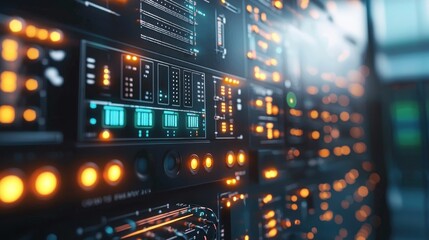 Modern futuristic control panels