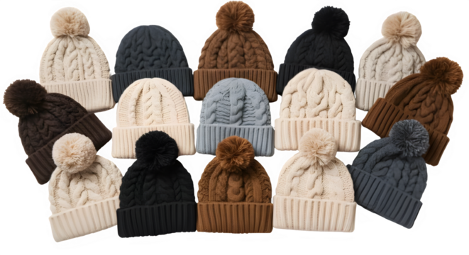 Close-up of a beanies isolated on white background.