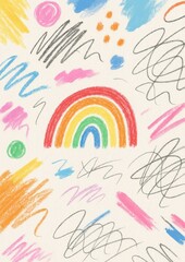 Colorful abstract rainbow illustration