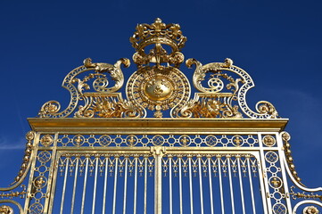 Versailles Château Entrance golden blue sky