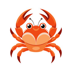 a crab on white background vector art