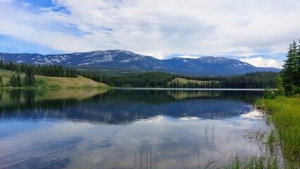 lake and mountains