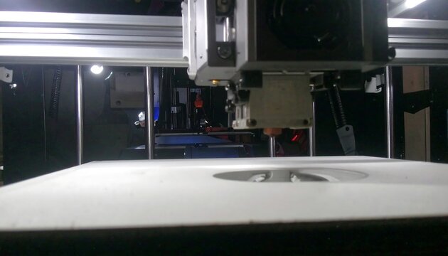 3D Printer in action.  Close-up