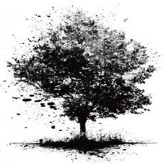 Abstract tree silhouette