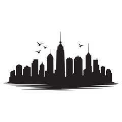 Fototapeta premium modern city skyline silhouette vector
