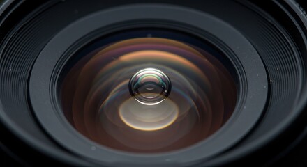 Close up of camera lens