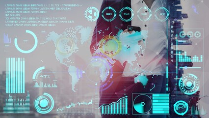 Connection network visualization showing global connection, network communication, digital connection analytic. Connect networks tool support real-time insight and improve connection system. Thunk