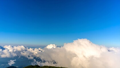Obraz premium High-altitude panorama of clouds and mountains