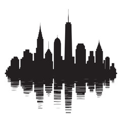modern city skyline silhouette vector