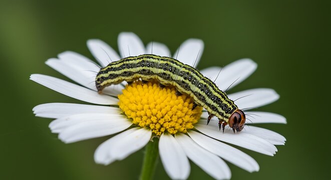 Caterpillar on a Daisy.