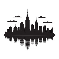 modern city skyline silhouette vector