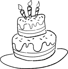 Hand Drawn Birthday Cake