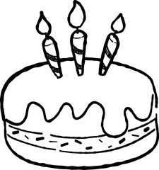 Hand Drawn Birthday Cake