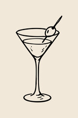 Hand Drawn Wedding cocktail Illustration Collection