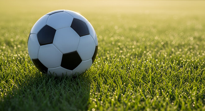Bola Sepak di Lapangan Hijau, Soccer Ball on Green Field