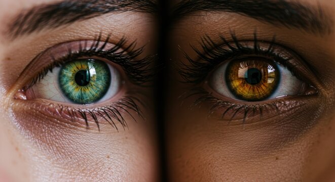 Diverse eyes close up