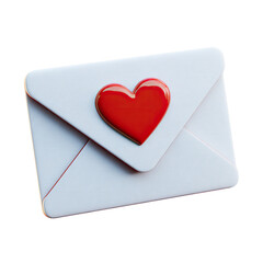 3D rendered image of a love letter