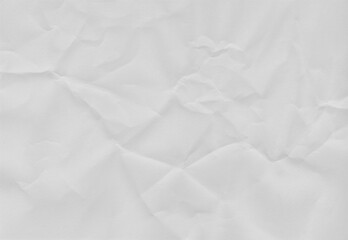 Blank Crumpled White Paper Texture for Graphic Design Resource and Creative Background Surface