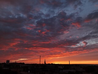 default sunset in tallinn summer 