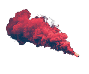 Pink smoke erupting from a stick