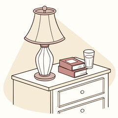 vector illustration of a table lamp