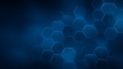 Glowing blue hexagonal grid pattern with subtle gradient on a dark background