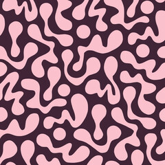 abstract pink seamless pattern, hand drawn illustration