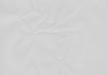Blank Crumpled White Paper Texture for Graphic Design Resource and Creative Background Surface
