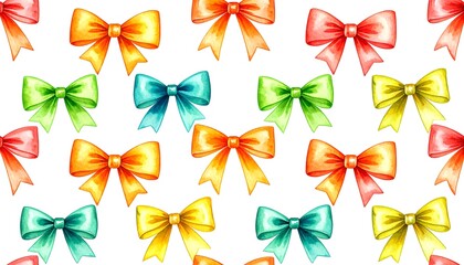 Watercolor bows pattern