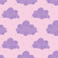 seamless pattern with clouds