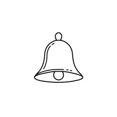 Simple Line Drawing of a Bell