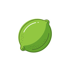 Single Green Lime Illustration