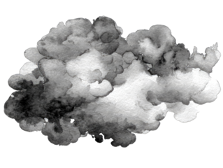 Abstract watercolor cloud