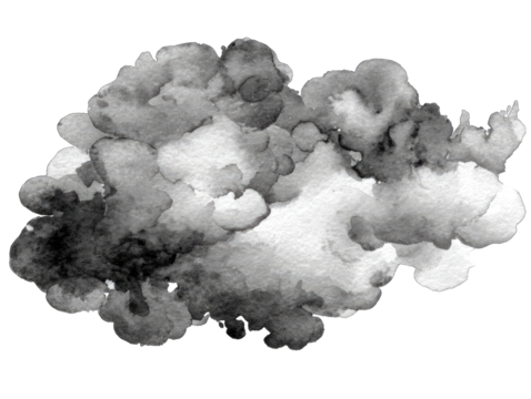 Abstract watercolor cloud