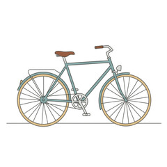 Vintage Teal Bicycle Illustration