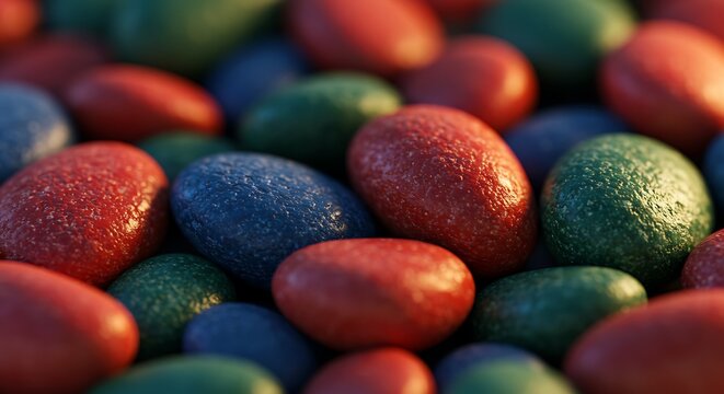Close-up of colorful candies. - Powered by Adobe