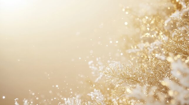 Golden festive background decor