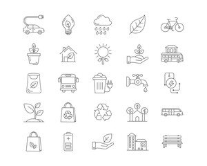 Eco green city icon design vector template. Ecology, ecofriendly, energy, green, recycle, plant symbol