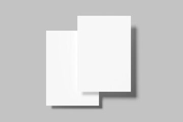 Realistic blank A4 flyer illustration for mockup