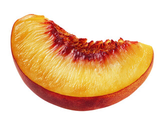 Close-up peach slice, vibrant colors (5)