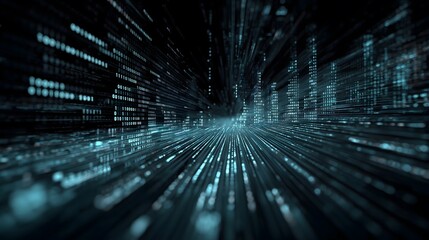 Binary Code Digital Tunnel