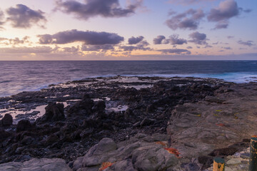 An interesting geological formation on the east coast of Gran Canaria, right on the border of the mainland and the ocean. Spain El Bufadero