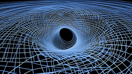 Abstract Visualization of a Black Hole Warping Spacetime