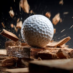 golf ball and tee