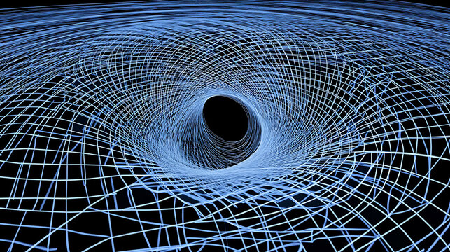 Abstract Visualization of a Black Hole Warping Spacetime