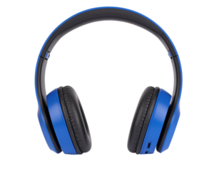 Blue wireless headphones isolated on white background, Blue headphone on white PNG fi
