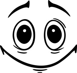 Design of happy expression face