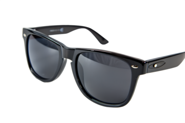 Stylish black sunglasses isolated on white background