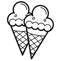 Two ice cream cones